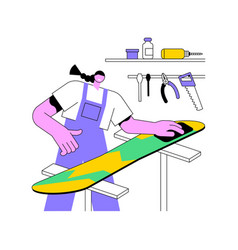 Snowboard Repair Isolated Cartoon