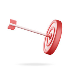 3d Target With Arrow In Center Icon