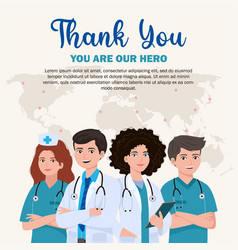 Set Of Thank You Doctor And Nurse Background