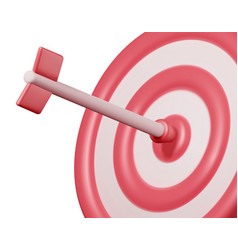 3d Target With Arrow In Center Icon