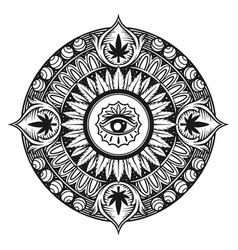 Cbd Kush Mandala Silhouette