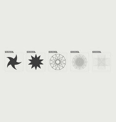 Graphic Assets Set Retro Futuristic