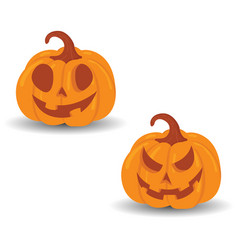 Halloween Pumpkin Set Isolated On White