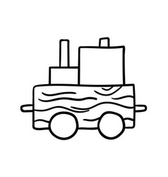 Locomotive Toy Icon Doodle Cute