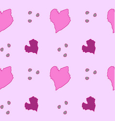 Pink Surface With Heart Ornament Seamless Pattern