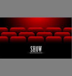 Theater Moview Show Row Of Red Seats