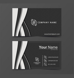 Abstract Gray Visit Card Or Business Card Template