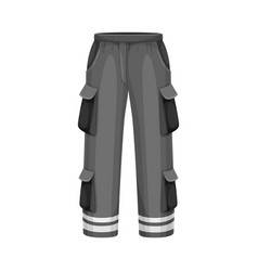 Black Pants With Reflective Band And Side Pocket