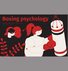 Boxing Psychology Isometric Background