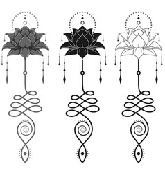 Design Of Lotus Flower With Unalome