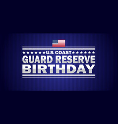 Us Coast Guard Reserve Birthday Template Design