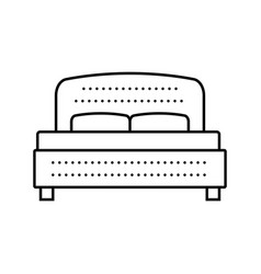 Bed Leather Line Icon