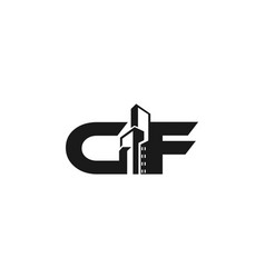 Letter Cf Modern Building Logo