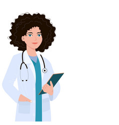 Woman Doctor With White Background