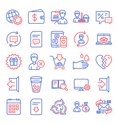 Line Icons Set Included Icon As Human Resources