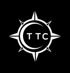 Ttc Abstract Technology Logo Design On Black