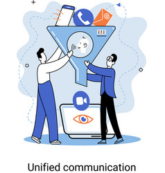 Unified Communication Concept Team And Co-workers