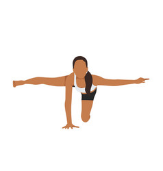 Woman Doing Awkward Airplane Balance Pose