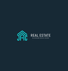 Initial Letter Jc Roof Logo Real Estate