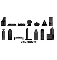 Canada Vancouver Flat Travel Skyline Set