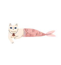 Cute Cat Mermaid Funny Fairytale Halloween Kitty