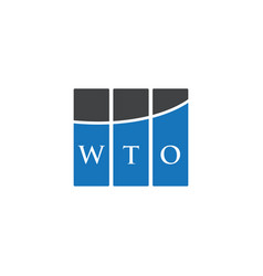 Wto Letter Logo Design On Black Background