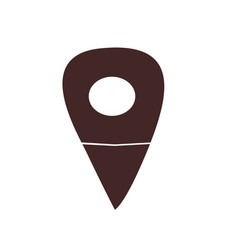 Button Gps Icon Of Broun Color In A Cartoon Style