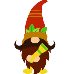 Camping Gnome Svg Isolated