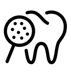 Check Teeth At Dentist Outline Icon Caries Tooth