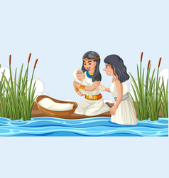 Pharaohs Daughter Discovers Baby Moses In River