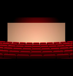 Red Cinema Theater Seats With Water Screen