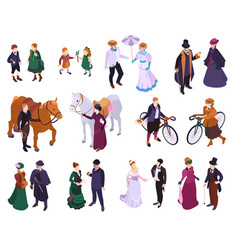 Victorian Fashion Characters Set