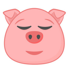 Pig Emoji Relieved Face