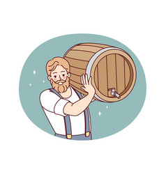 Bearded Man With Beer Barrel