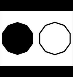 Decagon Icon Silhouette