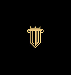 Lu Line Concept Law Logo And Shield