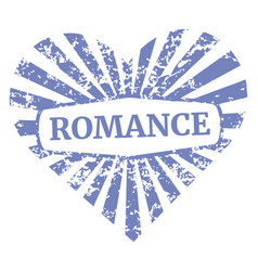 Romance Stamp Heart Shape Grunge Postage Mark