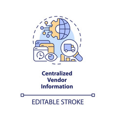 2d Centralized Vendor Information Thin Line Icon