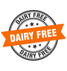 Dairy Free Stamp Label On Transparent