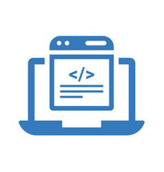 Development Html Webpage Icon Blue Color Design