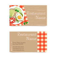 Template Of A Business Card For Restaurant