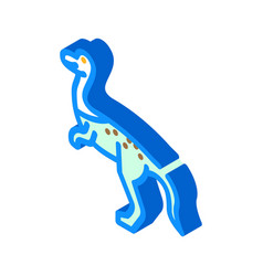 Compsognathus Dinosaur Animal Isometric Icon