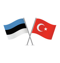 Estonia And Turkey Crossed Flags