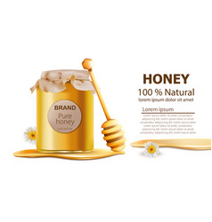 Honey Jar Realistic Mock Up Package