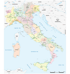 Map Of The Italian National Highway System