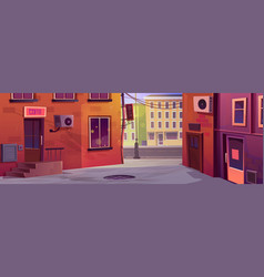 Old City Back Alley Street Cartoon Background