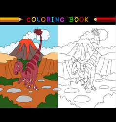 Cartoon Velociraptor Coloring Book