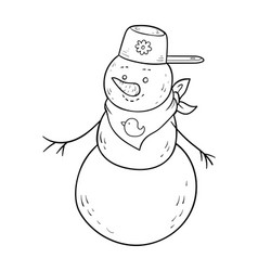 Coloring Book Snowman