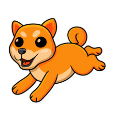 Cute Shiba Inu Dog Cartoon Running