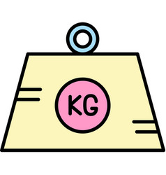 Kg Weight Scale Icon Isolated On White